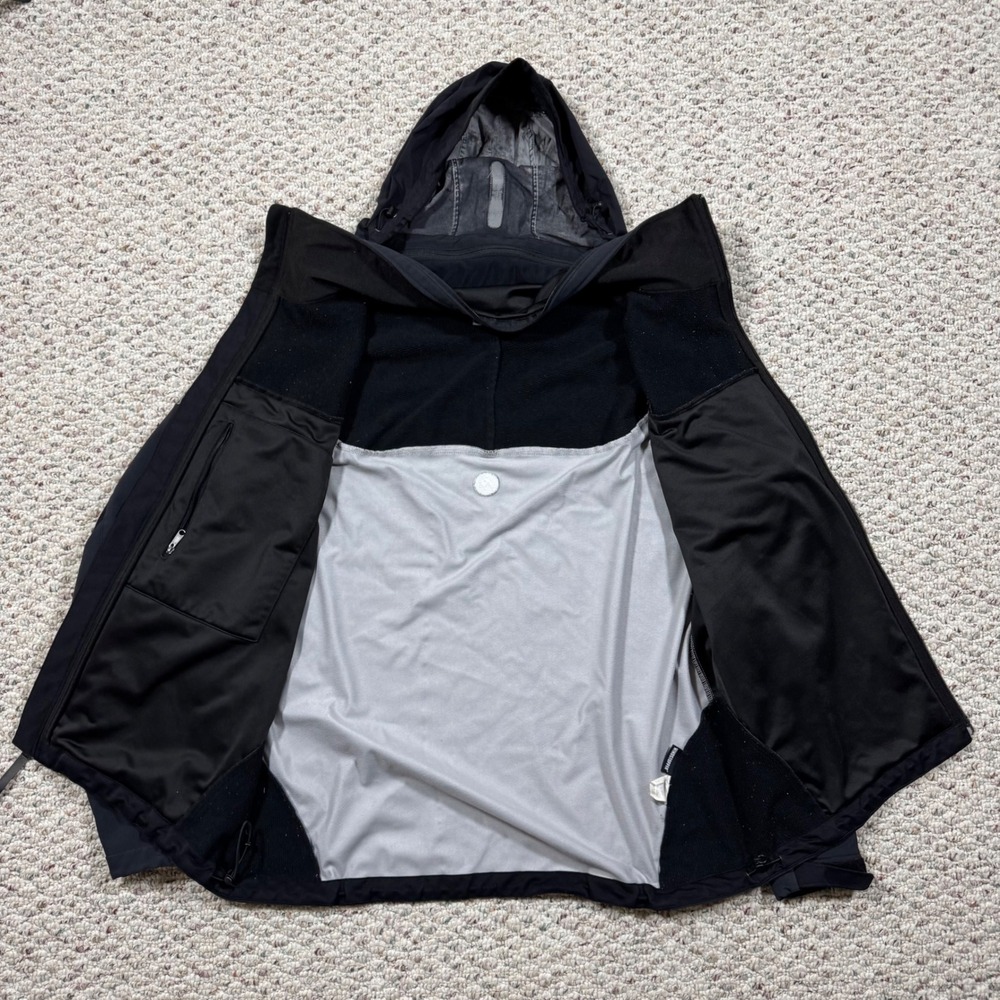Marmot Mens Softshell Hooded Jacket Black Gray Full Zip Outdoor Coat XL - Picture 3 of 12